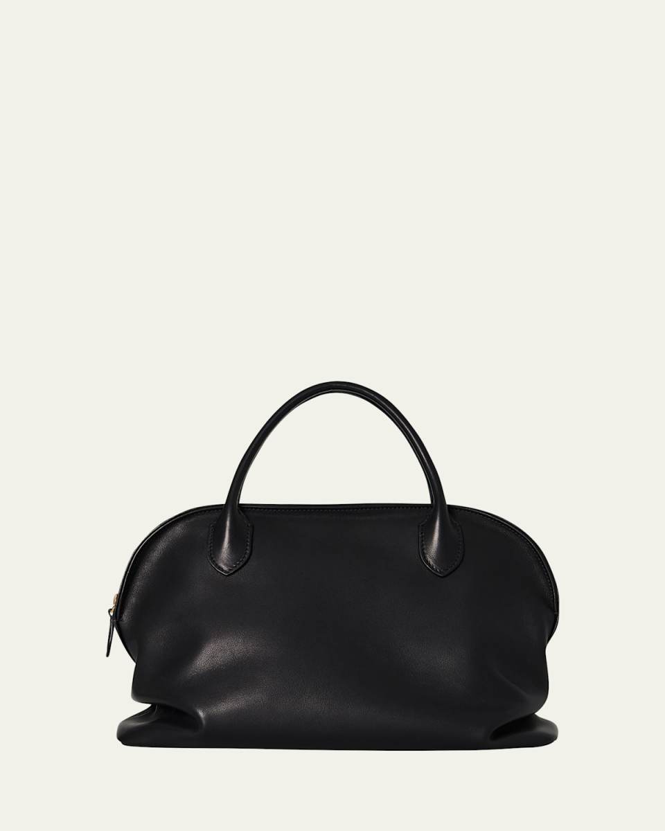 Kew Bowling Top-Handle Bag in Saddle Leather